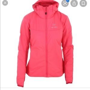 Arcteryx Atom LT jacket pink guava color